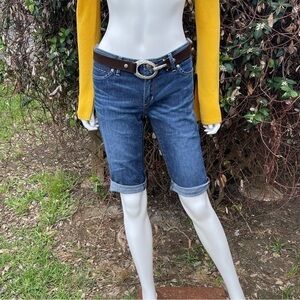 Banana Republic Classic Dark Wash Denim Bermuda Shorts